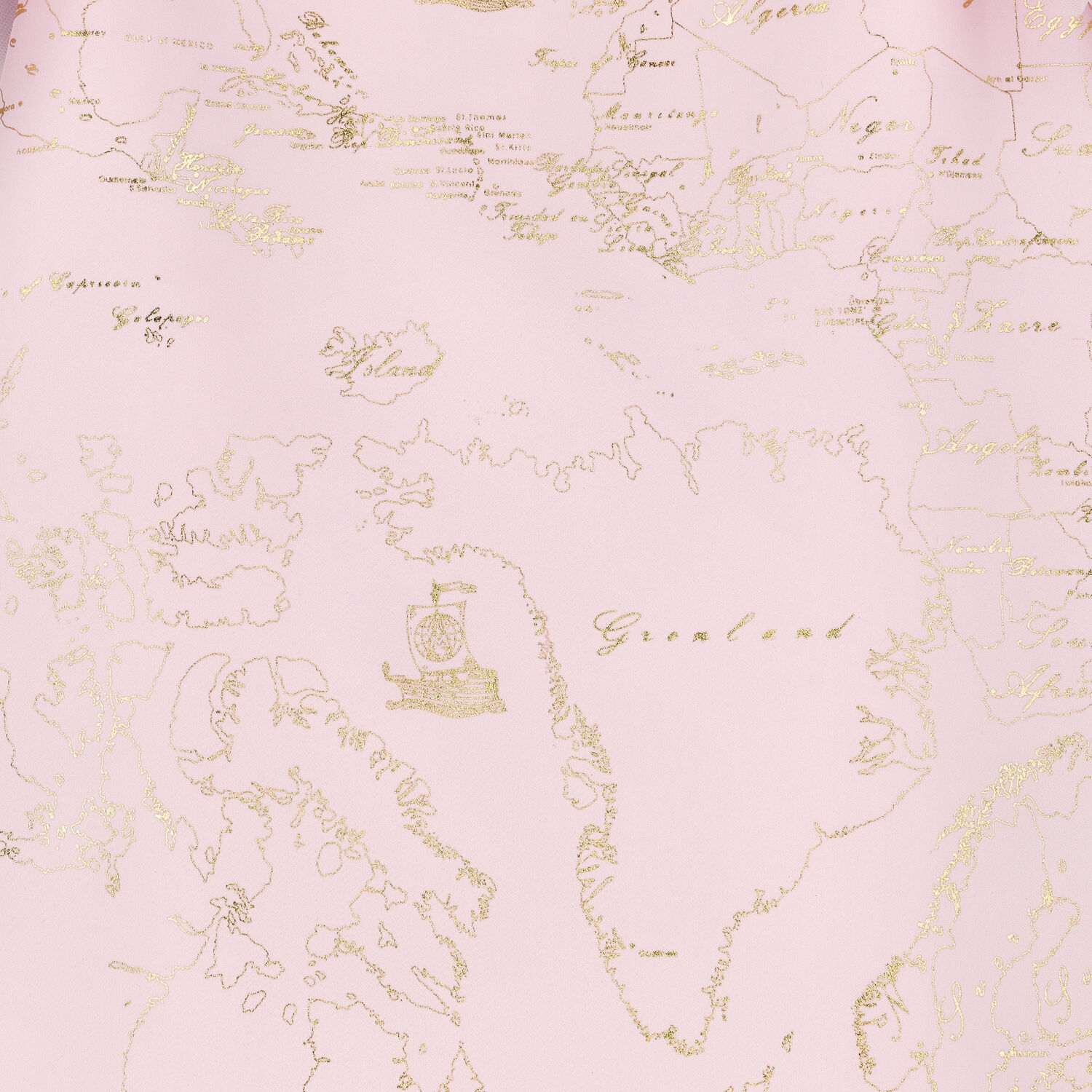 Girls Pink & Gold Geo Map Dress, 1, hi-res